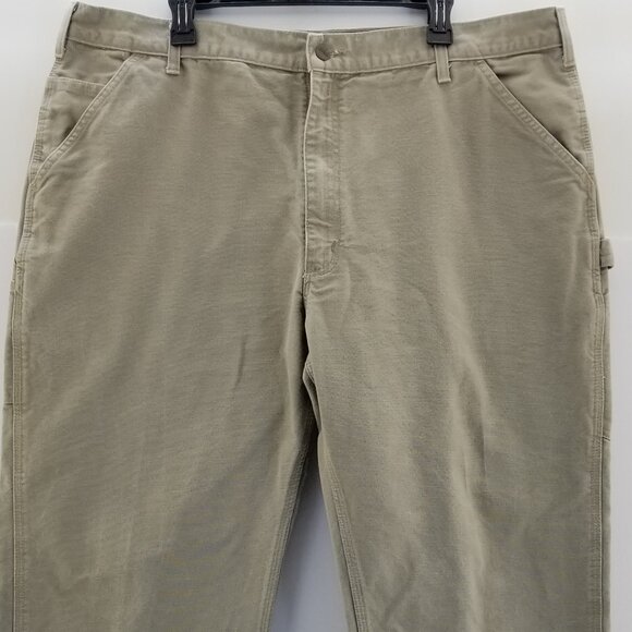 Carhartt B11 DES Work Pants Desert Khaki Dungaree Fit Carpenter Duck 42x32 - Picture 3 of 11